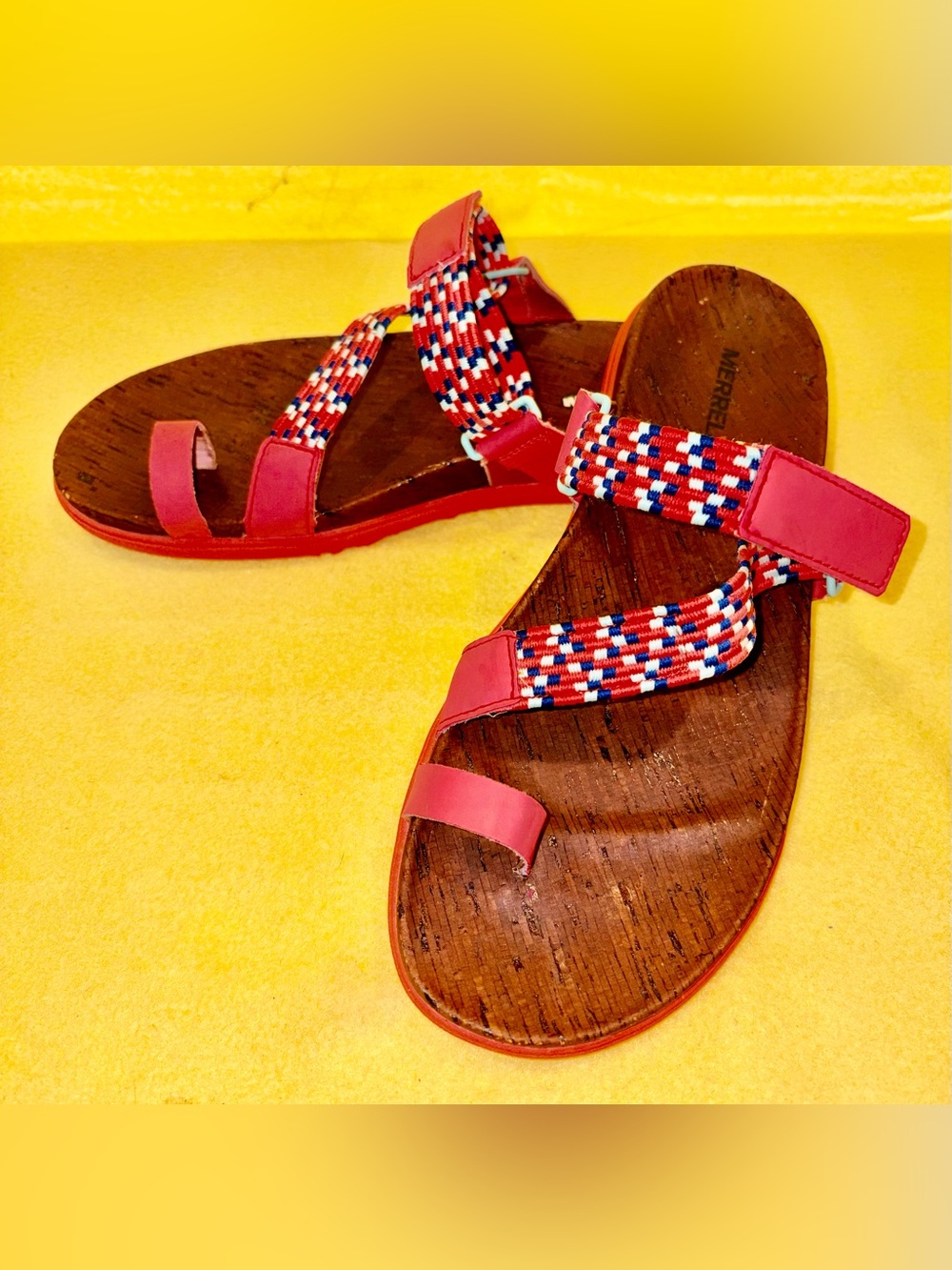 Merrell Around Town Sunvue Woven Sandals - Hot Coral - Women’s 9 EU 40